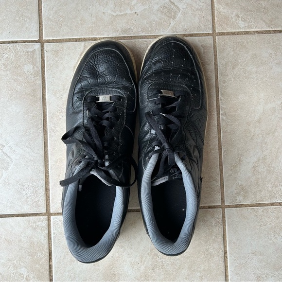 Nike Air Force 1 Men's Black Sneakers Size 15 Basketball Athletic Grunge - Picture 2 of 13